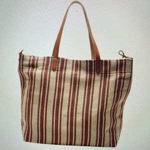 NEW - Banana Republic Striped Canvas Tote